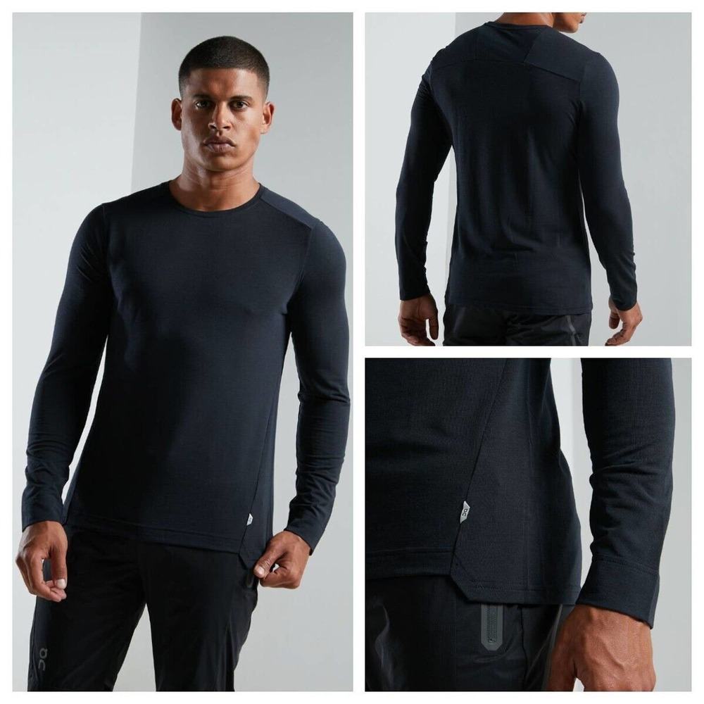NEW On Cloud On Running Black Long Sleeve T Shirt Comfort Long T Mens Large